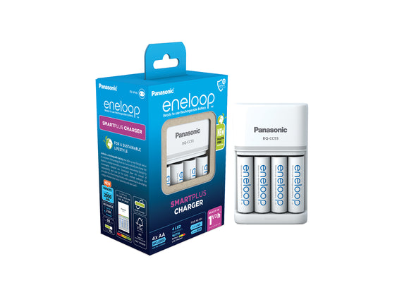 Smart Fast Charger including 4AA eneloop batteries
